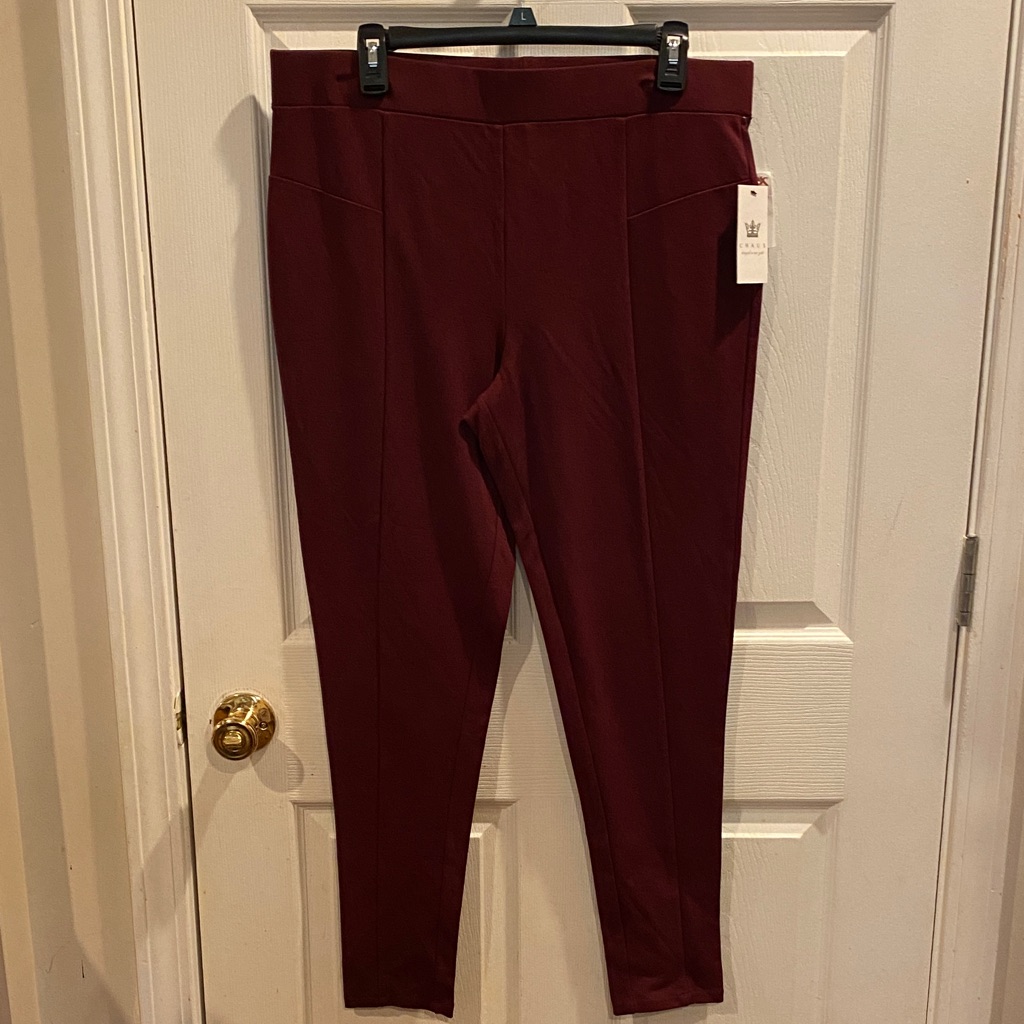 Chaus Deep Red Cropped Pants 747
